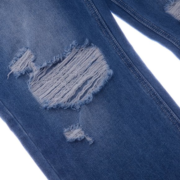 High Waist Ripped Boyfriend Jeans - Picture 5 of 11